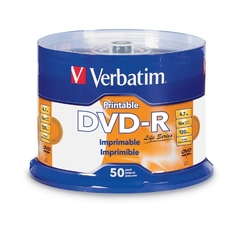 DVD+R imprimible, torre con 50 pzas. Verbatim.