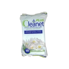 Esponja jabonosa Cleanet Plus, aloe vera y manzanilla, con 10 piezas