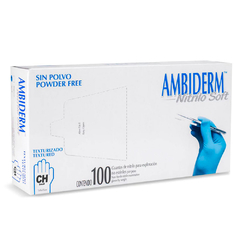 Guante nitrilo soft chico, caja con 100pza. Ambiderm soft