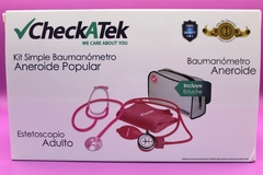 Kit simple baumanómetro anaeroide popular rosa