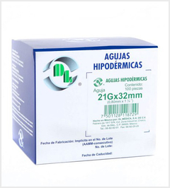 Aguja hipodermica 21g x 32 mm caja