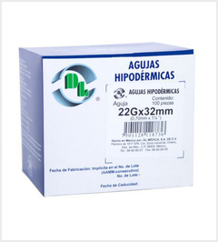 Aguja hipodermica 22Gx32mm Caja