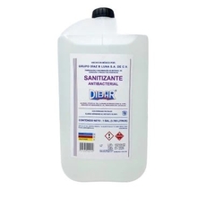 Sanitizante antibacterial 1 Gal, 70% alcohol etílico, Dibar