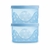 Kit de Potes Infantis 300ml (2 Potes e 2 Tampas) Azul Bebe