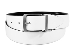 Cinturón doble vista 40 mm hebilla rectangular reversible - tienda en línea