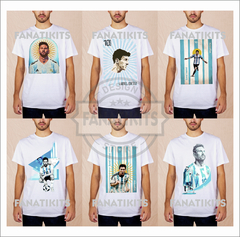 Plantillas Para Sublimar Remeras 45 Diseños Messi Argentina - comprar online