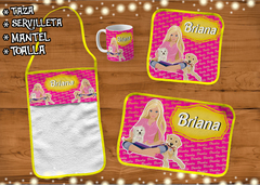 Set De Jardín Barbie Para Sublimar | Editable | 3 Diseños | PNG PSD - comprar online