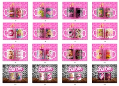 Plantillas Barbie Para Sublimar Tazas 16 Modelos Png Mockup - comprar online