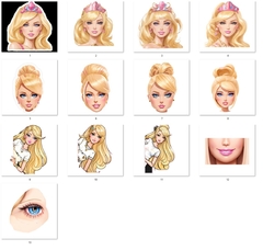 Barbie Pack 13 Stickers | Kit Imprimible | Png Pdf | Alta Calidad | - comprar online