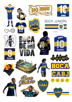 Boca Juniors Pack 23 Stickers Kit Imprimible Vinilos Pdf