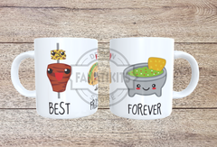 Día Del Amigo Pack 10 Plantillas Sublimar Tazas Kawaii Comida - tienda online