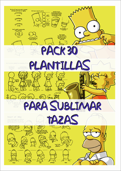 Los Simpsons Plantillas Sublimar Tazas 30 Diseños Mockup Psd