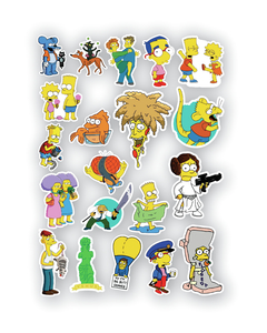 Los Simpsons Pack 40 Stickers Kit Imprimible Calcos Pdf Png - comprar online