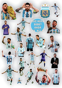 Messi Pack 24 Stickers Kit Imprimible Futbol Calcos Pdf