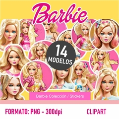 Barbie Pack 14 Stickers Clipart Kit Imprimible Imágenes Png