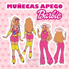 Barbie Muñeca De Apego 2 Diseños Plantillas Sublimar Png Pdf