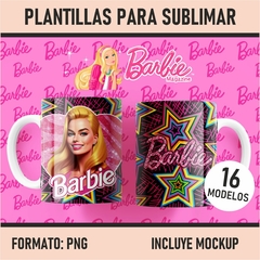 Plantillas Barbie Para Sublimar Tazas 16 Modelos Png Mockup