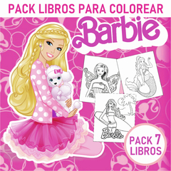 BARBIE PRINCESAS LIBRO PARA COLOREAR PACK LIBRITOS PINTAR KIT IMPRIMIBLE