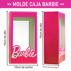 MOLDE CAJA BARBIE MUÑECA GOLOSINAS KIT IMPRIMIBLE