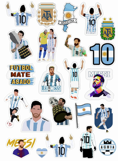 Messi Pack 23 Stickers Kit Imprimible Futbol Calcos Pdf