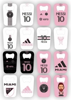 Pack Diseños Messi Inter Miami Sublimar Llaveros Destapador