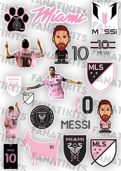 Messi Inter Miami Stickers Kit Imprimible Futbol Calcos Pdf