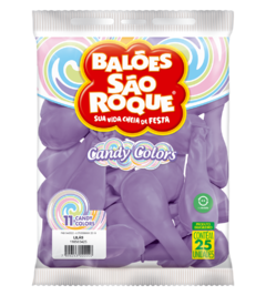 BALÕES SÃO ROQUE LILAS CANDY COLOR 11 POLEGADAS PC 25 UNIDADES #110563425