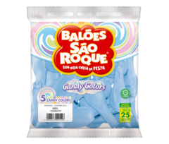 BALÕES SÃO ROQUE AZUL CANDY COLORS 5 POLEGADAS PC 25 UNIDADES #105560225