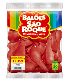 BALÕES SÃO ROQUE NEW PINK LISO REDONDO 11 POLEGADAS PC 50 UNIDADES #110156850