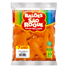 BALÕES SÃO ROQUE LARANJA MANDARIM LISO 7 POLEGADAS PC 50 UNIDADES #106175450