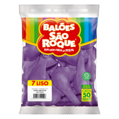 BALÕES SÃO ROQUE ROXO AMETISTA LISO 7 POLEGADAS PC 50 UNIDADES #106175350