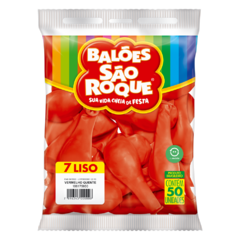 BALÕES SÃO ROQUE VERMELHO QUENTE LISO 7 POLEGADAS PC 50 UNIDADES #106175650