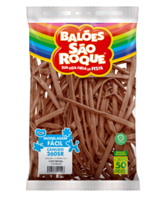 BALÕES SÃO ROQUE CAFÉ BRASIL CANUDO 260 PC 50 UNIDADES #158106250