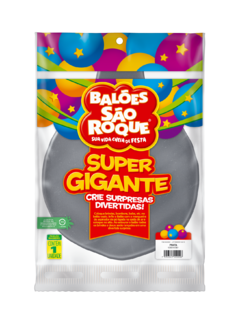 BALÕES SÃO ROQUE PRATA SUPER GIGANTE CINTILANTE 35 POLEGADAS PC 01 UNIDADE #135111301