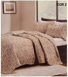 KIT COLCHA PARIS KING DUPLA FACE 3 PÇS 2,60M X 2,80M CÓDIGO: 830 DESCONTO DE 10% NO PIX - comprar online