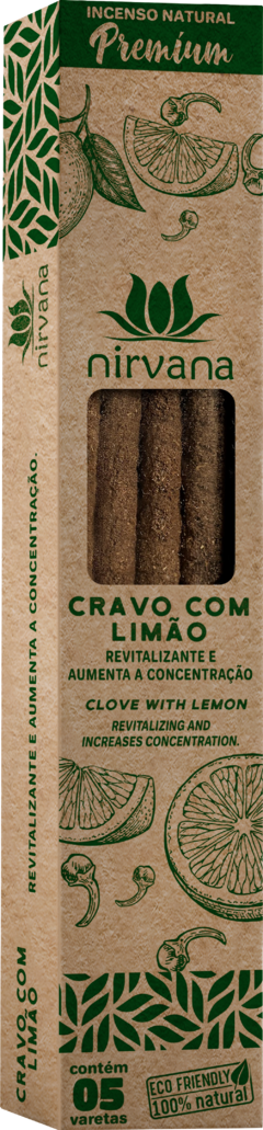 INCENSO NATURAL PREMIUM DE CRAVO COM LIMÃO - comprar online