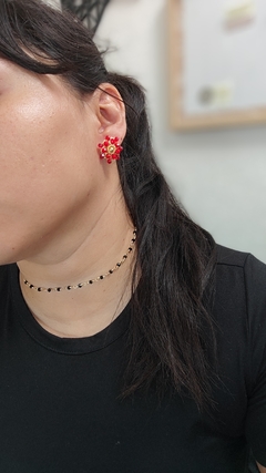 Aretes Flor de alambrismo - (copia) en internet