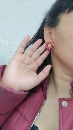 Aretes Flor de alambrismo - (copia) - comprar en línea