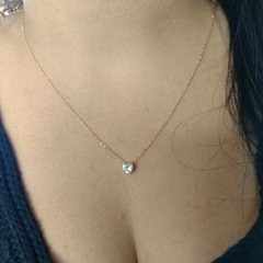 Conjunto Corrente+Pingente+Brinco Ponto de Luz Banhado a Ouro 18k na internet