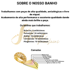 kit Corrente Figaro 3x1 60cm com Medalha Crucifixo Banhado a Ouro 18k+Pulseira figaro Brinde