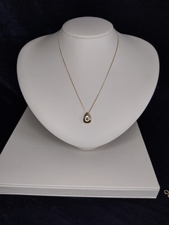 Corrente Veneziana 45 cm com Piengente Gota Lisa Banhado a Ouro 18k - comprar online