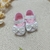 Sapato branco com rosa - fase 1 - Pimpolho - Pequeno Travesso
