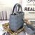 Bolsa Lady Dior Small Cannage Lambskin Dark Gray: Elegante bolsa de couro cinza escuro, com o icônico padrão cannage da Dior, ideal para um look sofisticado e moderno.