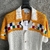 Camisa Casablanca de cuadros crochet "Blanco/Amarillo" en internet