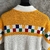 Camisa Casablanca de cuadros crochet "Blanco/Amarillo" - comprar online