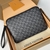 Louis Vuitton "Damier Graphite" Clutch: An elegant handbag in a Damier Graphite pattern, perfect for a modern and refined look.