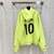 Balenciaga Paris Soccer "Neon Yellow" Zip-up Sweatshirt: A neon yellow Balenciaga football-themed zip-up sweatshirt for a vibrant, urban high-fashion style.