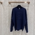 Loewe With Engraved Anagram "Dark Blue" Sweater: A dark blue sweater from Loewe with the emblematic anagram engraved, adding a touch of sophistication and style to the look.