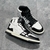 Amiri Skel Top Hi "White/Black" Sneakers: White high shoes with black details, modern design from the Amiri brand.