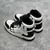 Amiri Skel Top Hi "White/Black" Sneakers: White high shoes with black details, modern design from the Amiri brand.